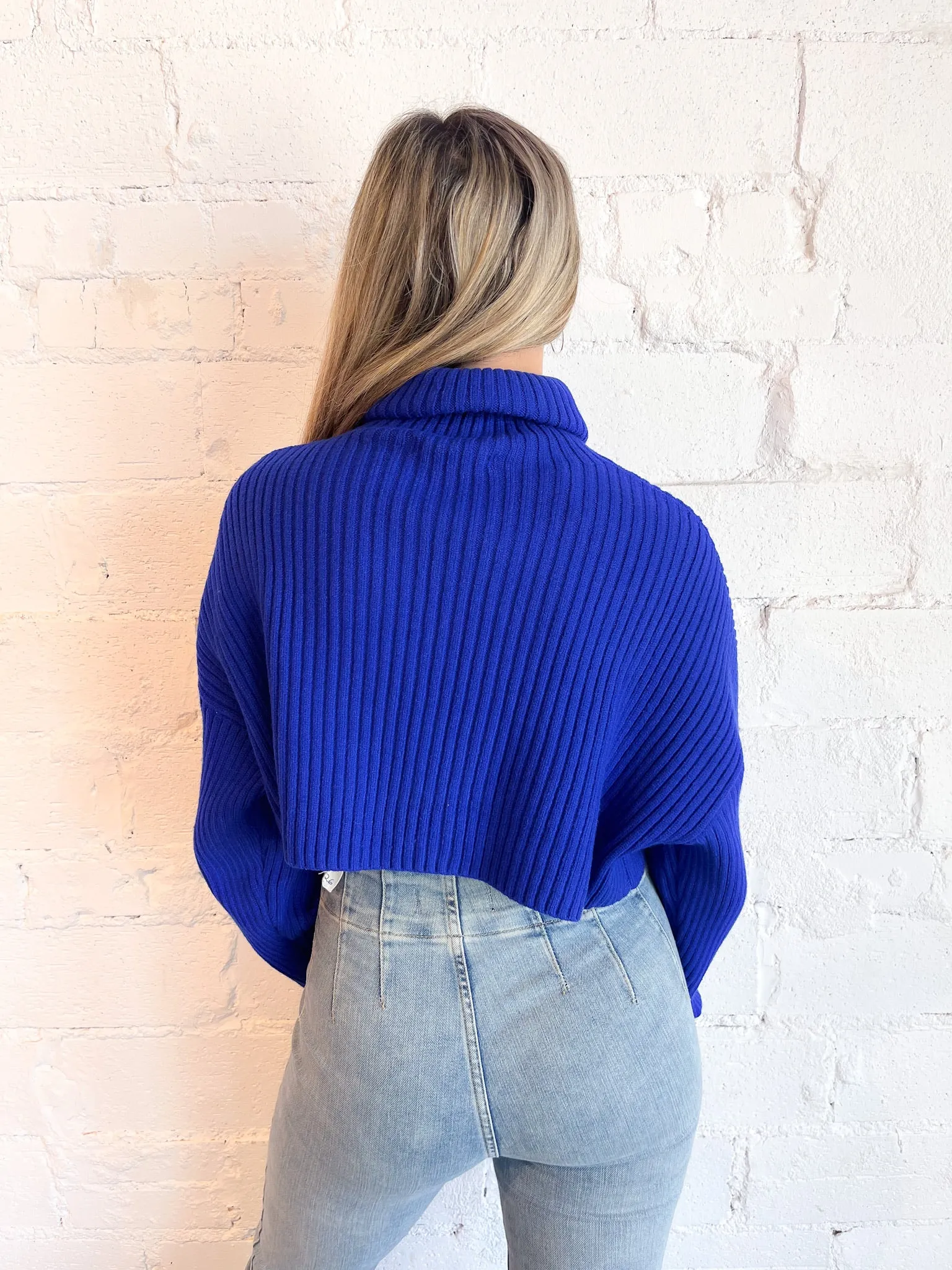 Toasty Babe Turtleneck Crop Sweater