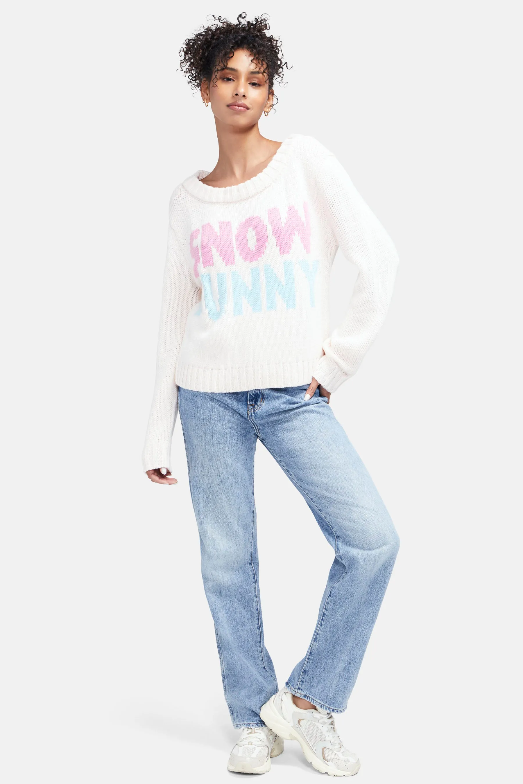 Violet Snow Bunny Sweater | Heavenly Pink