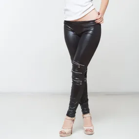 Women's Skinny Leather Pants - Phoebe